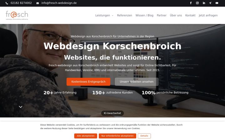 Snímek obrazovky fresch-webdesign.de
