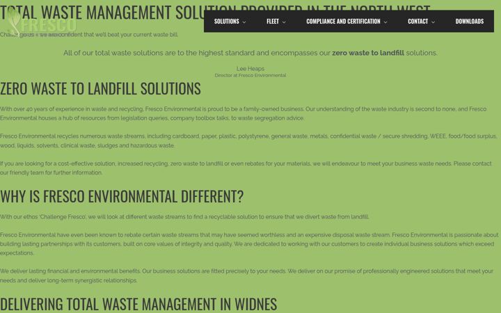 Screenshot of frescoenvironmental.com