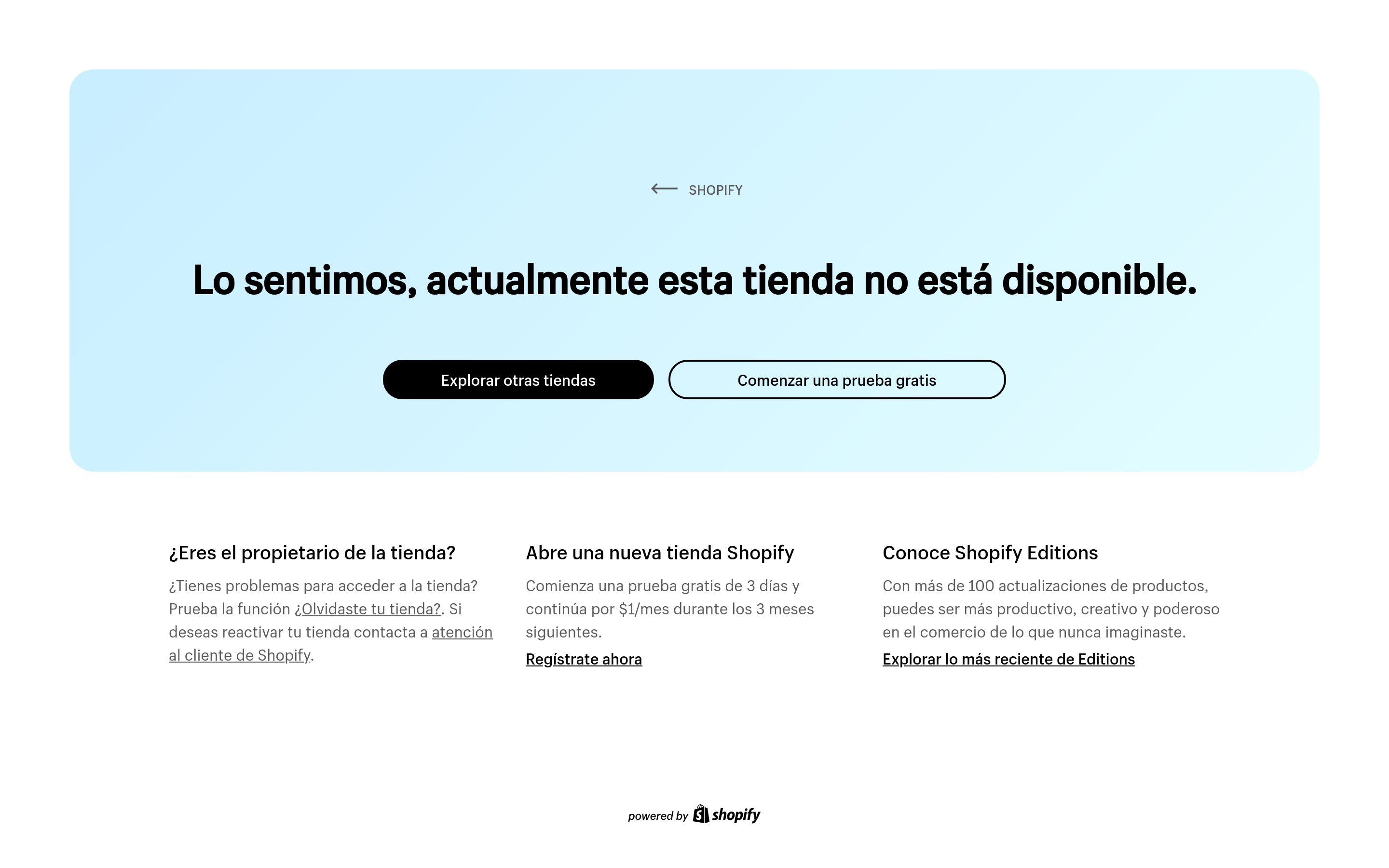 Screenshot of ¡Crea un sitio web de ecommerce y vende online! Software de Ecommerce hecho por Shopify
