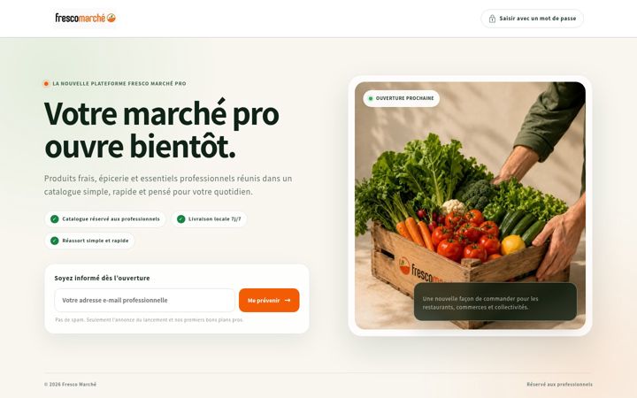 Screenshot of frescomarche.fr