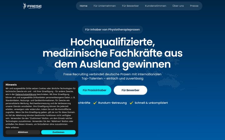 Snímek obrazovky frese-recruiting.de
