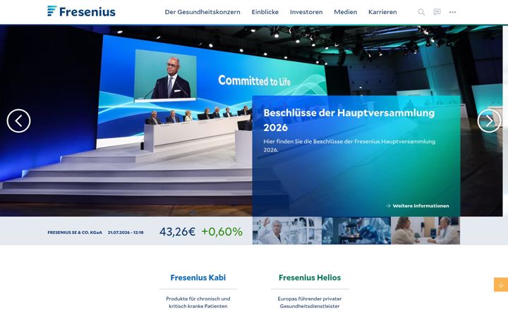 Képernyőkép: fresenius.de