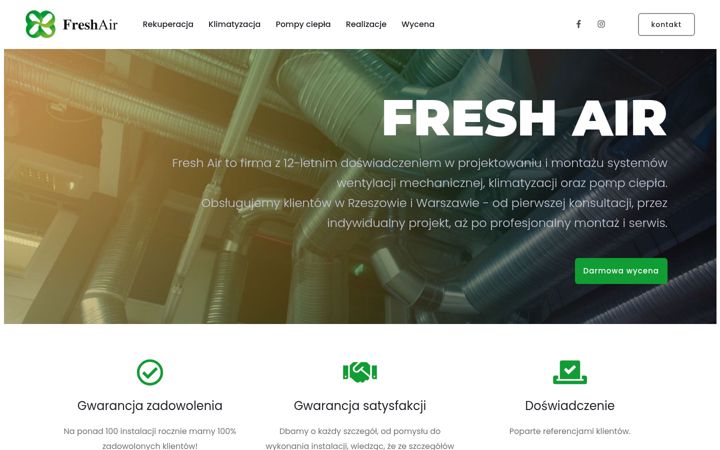 Screenshot of fresh-air.pl
