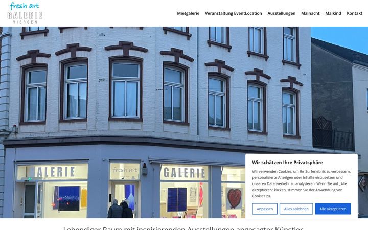Screenshot of fresh-art.gallery