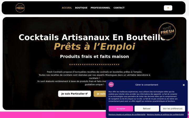 Screenshot of fresh-cocktails.com