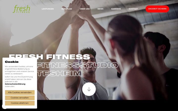 Екранна снимка на fresh-fitness.de