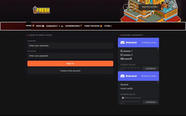 Screenshot stránky fresh-hotel.org