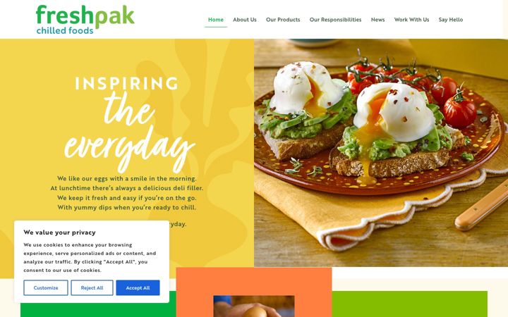 Snímek obrazovky fresh-pak.co.uk