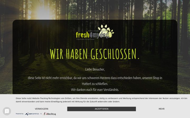 Screenshot of fresh4mydog.de