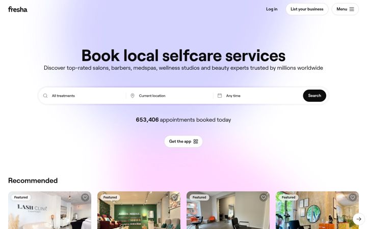 Screenshot di fresha.com