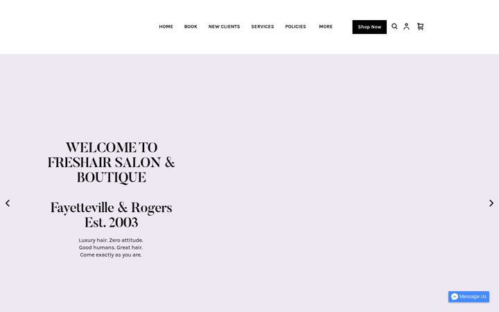 Screenshot of freshairsalon.com