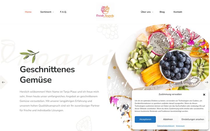 Екранна снимка на freshangels.de