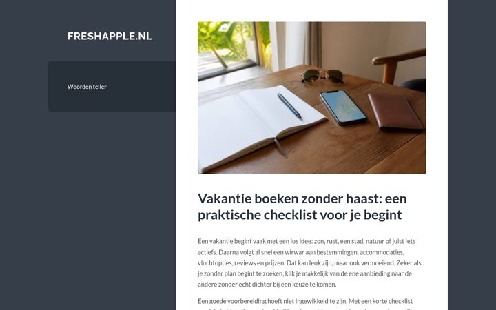 Screenshot of freshapple.nl