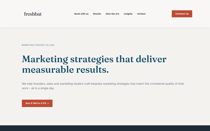 Screenshot of freshbat.com