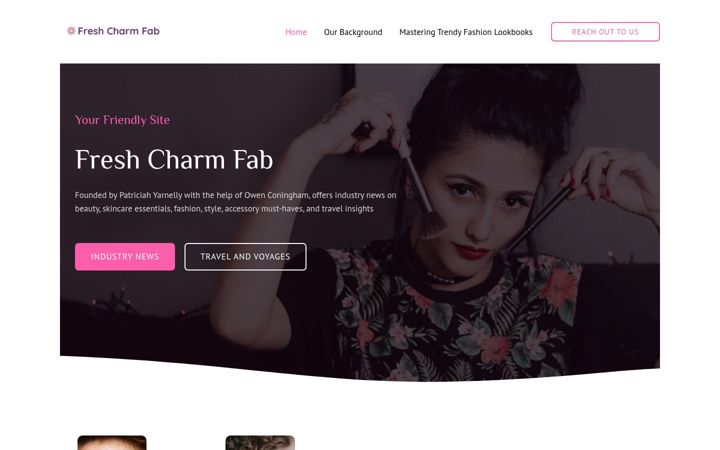 Screenshot of freshcharmfab.com