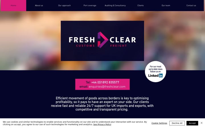 Screenshot of freshclear.com
