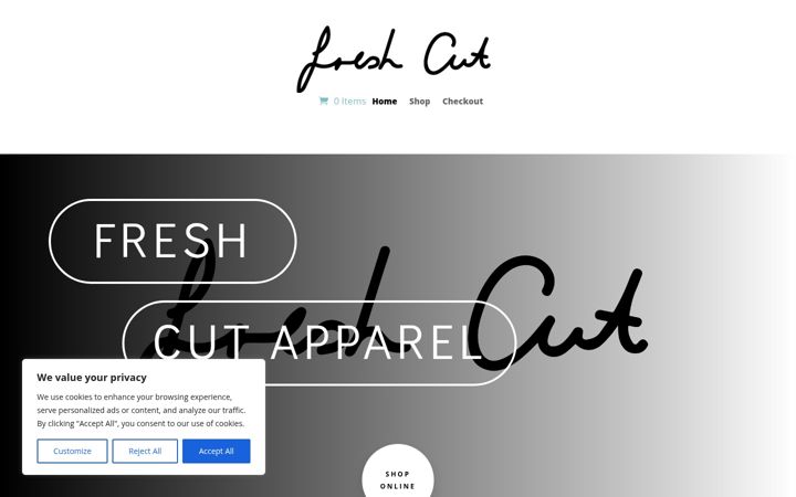 Screenshot of freshcutapparel.co.uk