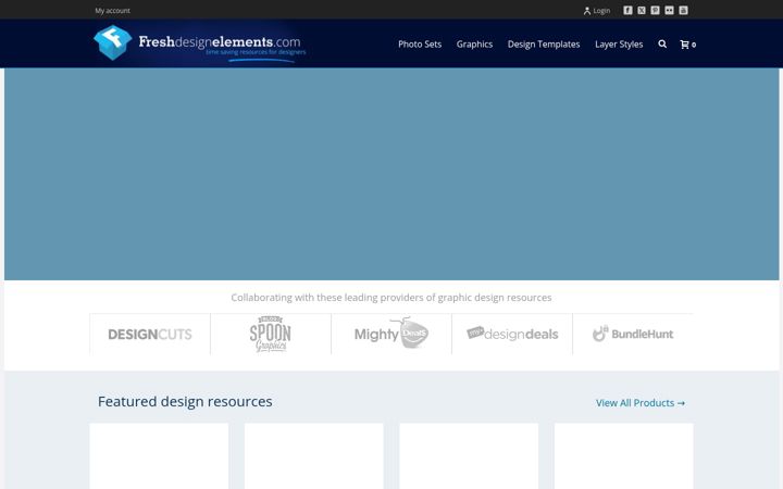 Screenshot of freshdesignelements.com