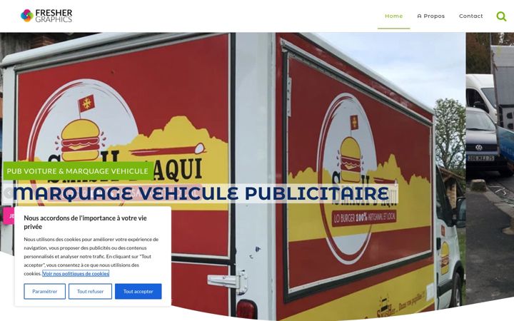 Screenshot of freshergraphics.com