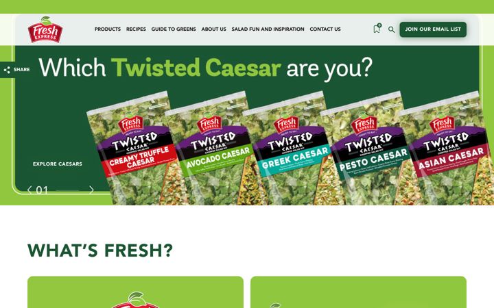 Screenshot of freshexpress.com
