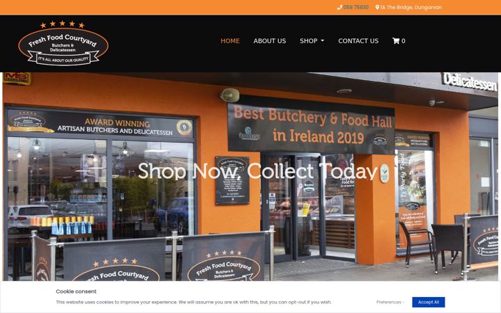 Ekraanipilt saidist freshfoodcourtyard.ie