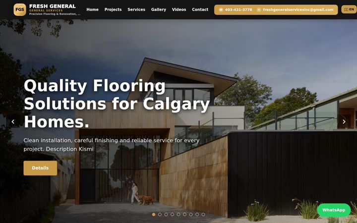 Screenshot of freshgeneralservices.ca