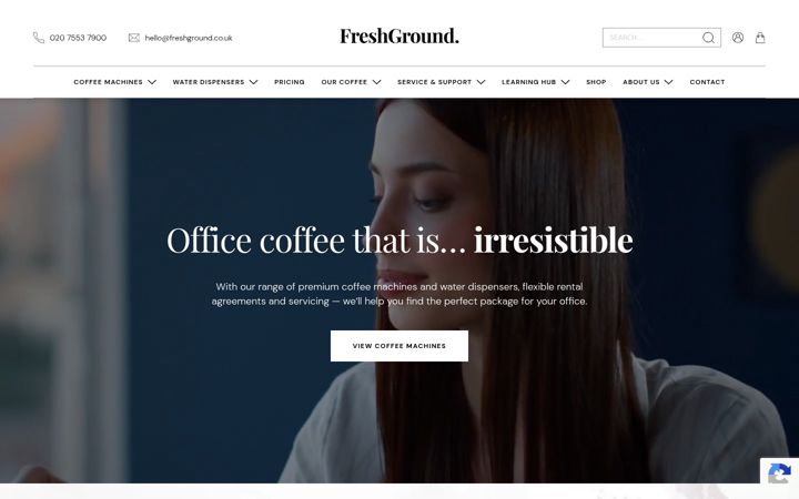 Screenshot of freshground.co.uk