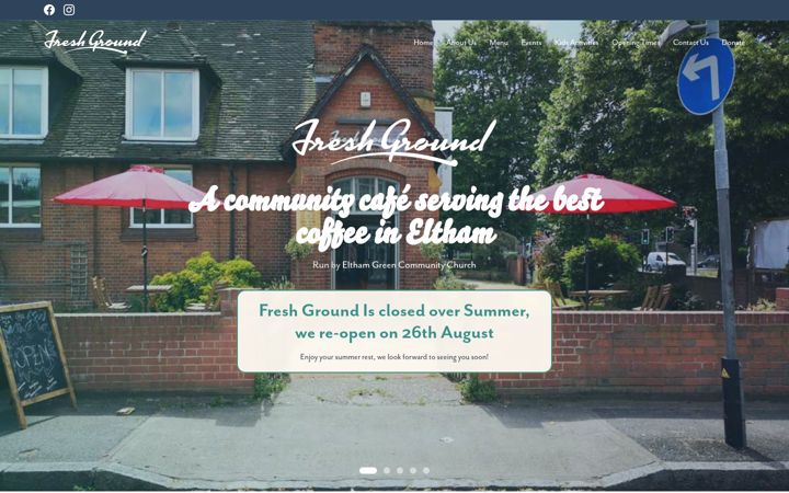 Screenshot of freshgroundeltham.co.uk