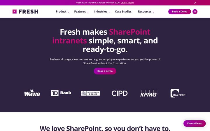 Screenshot of freshintranet.com