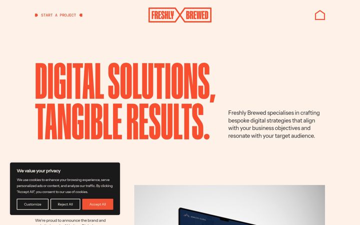 Screenshot of freshlybrewed.co