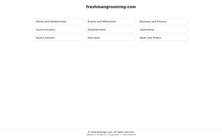 Screenshot of freshmangrooming.com