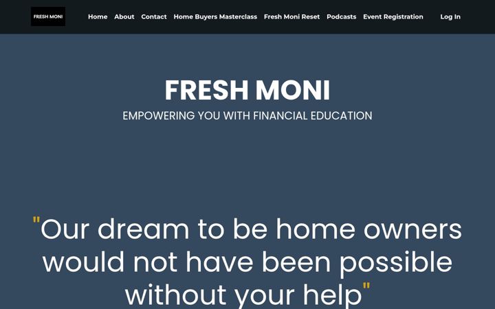 Screenshot of freshmoni.co.nz
