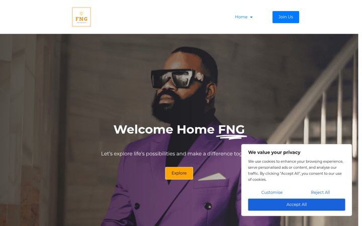 Screenshot of freshnewguy.com