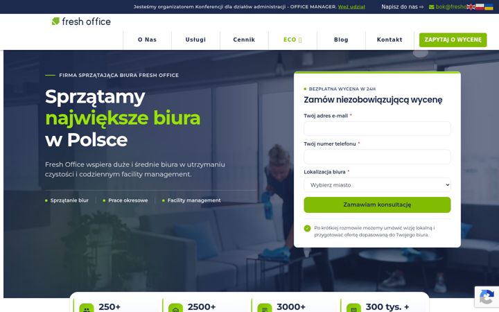 Screenshot of freshoffice.eu