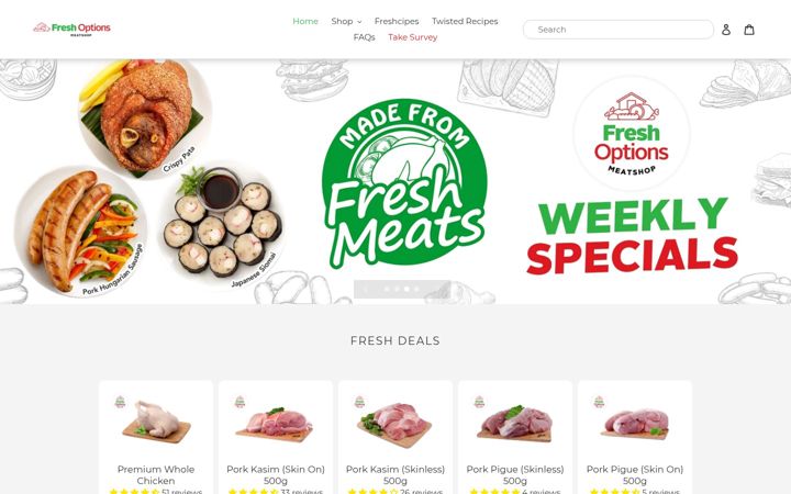 Screenshot of freshoptions.ph