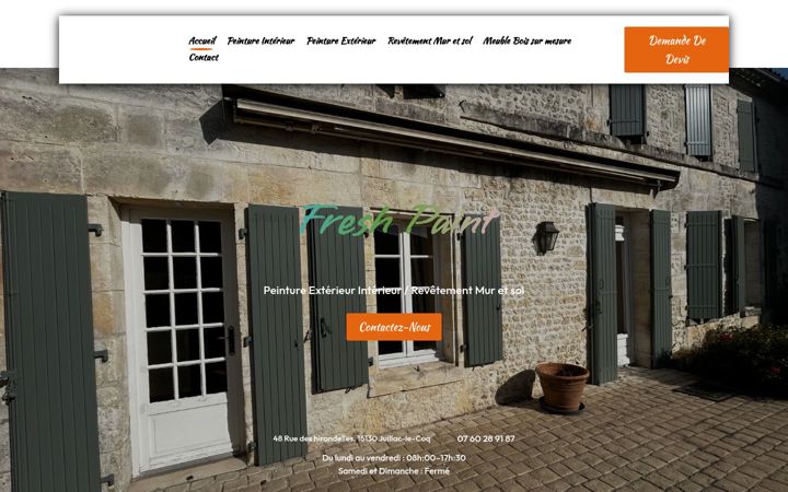 Screenshot of freshpaint-peintre-cognac.fr