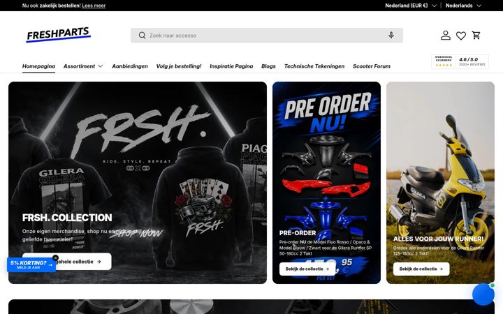 Screenshot of freshparts.nl