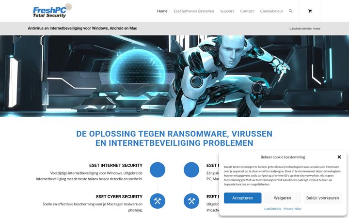 Screenshot of freshpc-total-security.nl