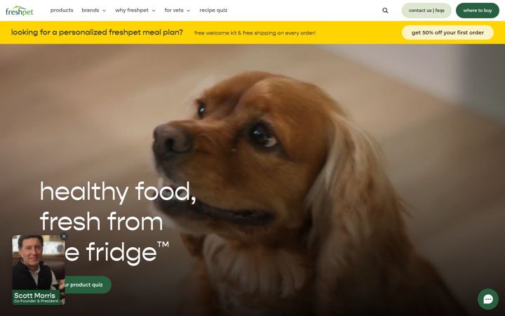 Screenshot of freshpet.com