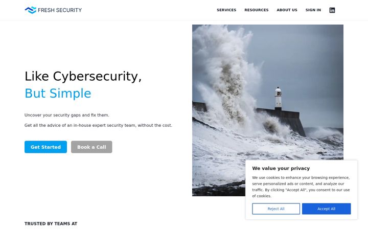 Screenshot of freshsec.com