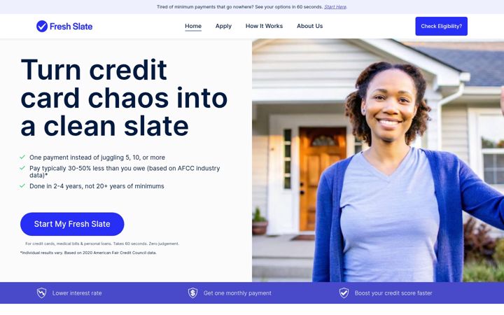 Screenshot van freshslate.co