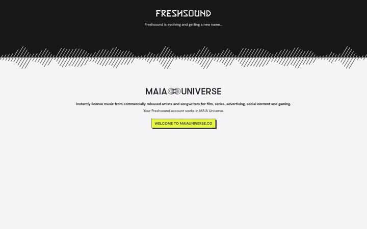Screenshot of freshsound.com