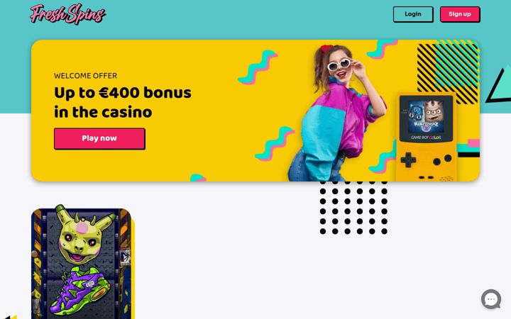 Screenshot of freshspins.com