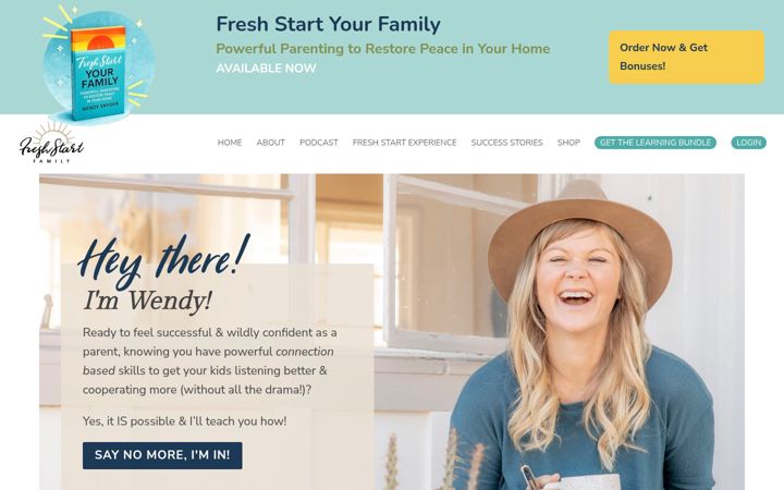Screenshot of freshstartfamilyonline.com