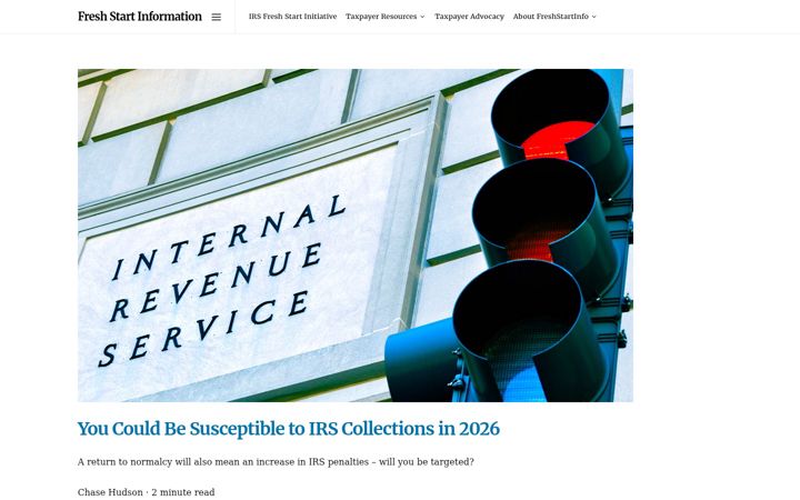Screenshot of freshstartinfo.org