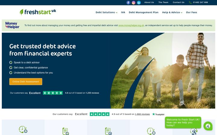 Skjámynd af freshstartltd.com