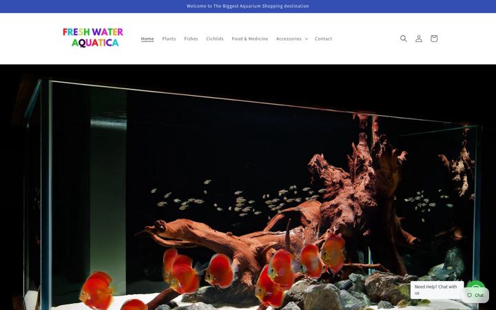 Screenshot of freshwateraquatica.org