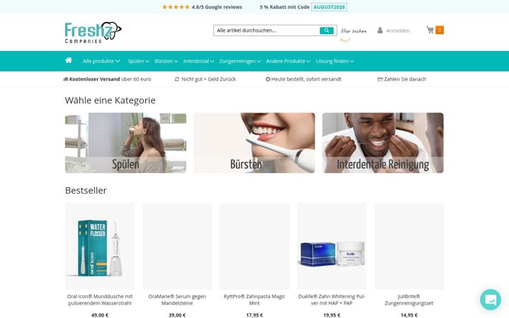 Screenshot of freshz.de