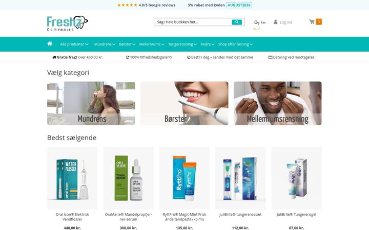 Screenshot of freshz.dk
