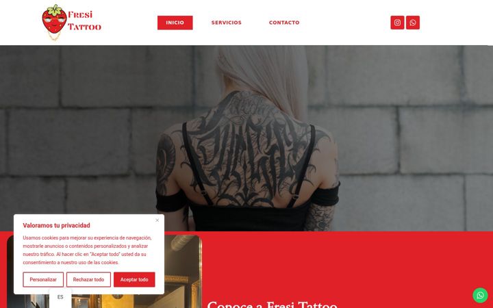 Screenshot of fresitattoo.com